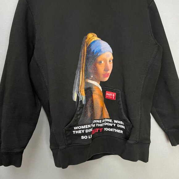 EATT Sweatshirt Women Never Dine Alone Unisex Hoodie Girl with a Pearl Earring - Picture 6 of 16